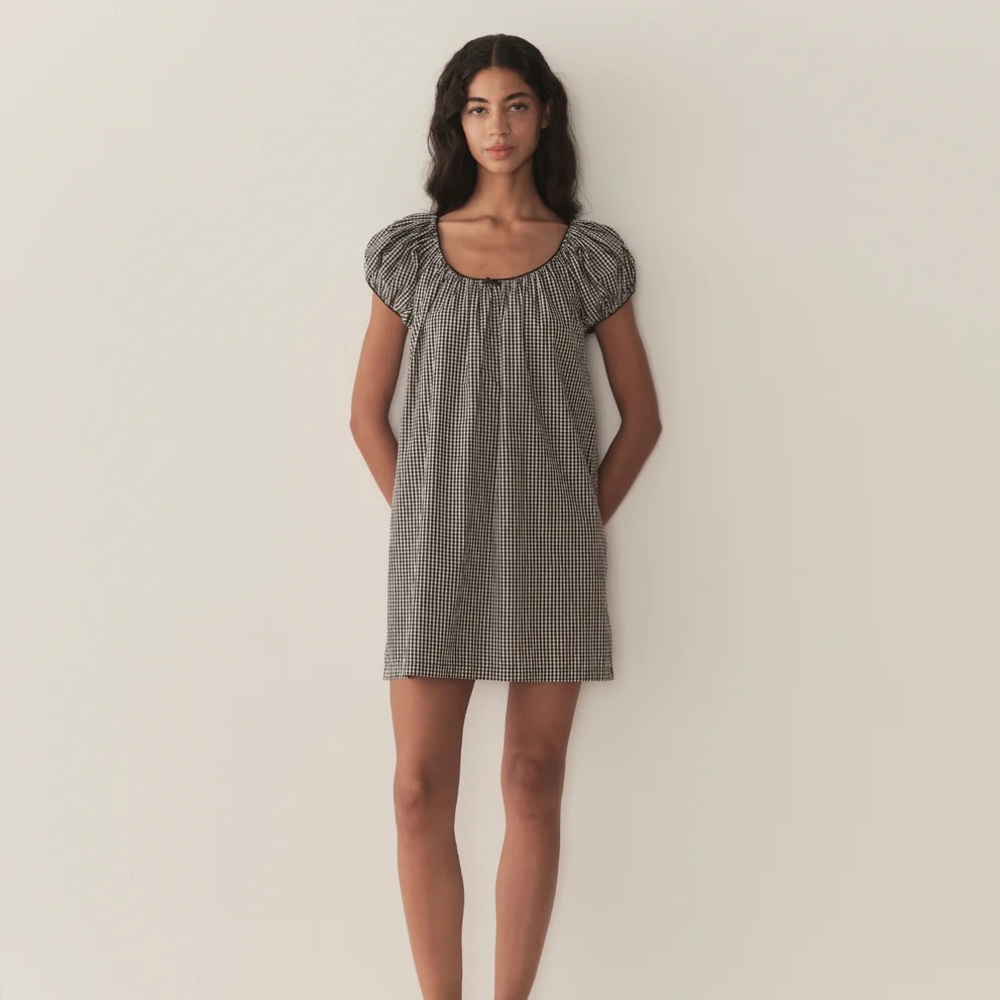 SOLD - Doen Julia Noir La Maddalena Gingham Dress